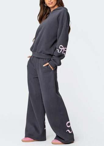 Mila | Hoodie Sweat Set mit Schleifendetail