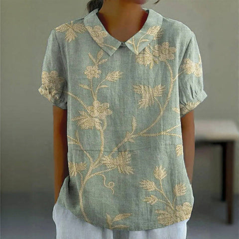 Davina | Vintage Bluse mit Blumenmuster