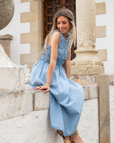 Zaid | Minikleid Vichy Blau