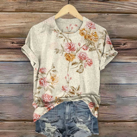 Callista | Vintage Blumenprint T-Shirt