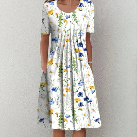 Lyndon | Stilvolles Kleid mit Blumenprint - Perfektes Herbst Kleid für Fashion Trends