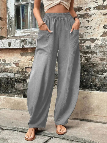 Salomee | Elastische Weite Hose mit Taschen