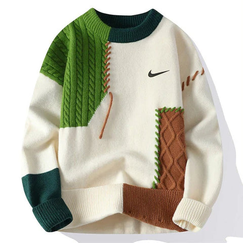 Lance | Lässiger Patchwork-Pullover - Perfektes Men's Winter Outfits