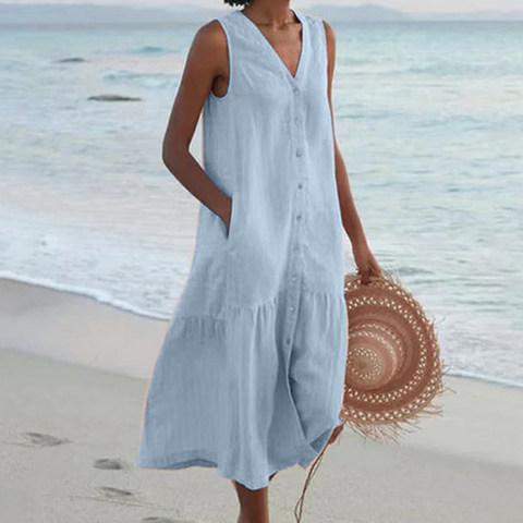 Rayna | Estate V-Ausschnitt Kleid