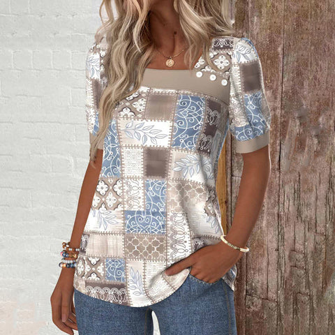Lara | Vintage-Bluse Mit Ethno-Print
