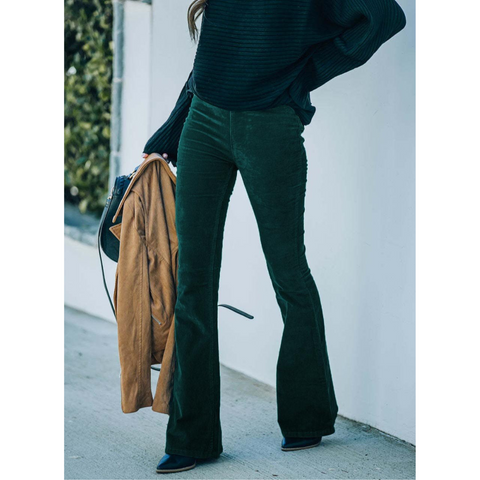 Kadijah | Elegante Flare Cordhose Damen - Perfekte Bürohose für Fashion Trends