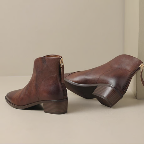 Milagros | Elegante Stiefeletten flacher Absatz - Perfekte Luxus-Schuhe für Winteroutfit Frauen