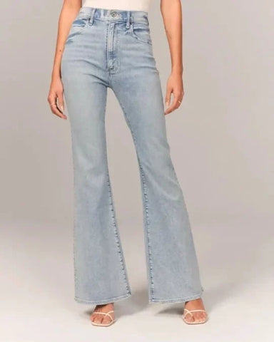 LINA | Stylische Flare Jeans Damen - Elegante Bootcut Hose Business Casual