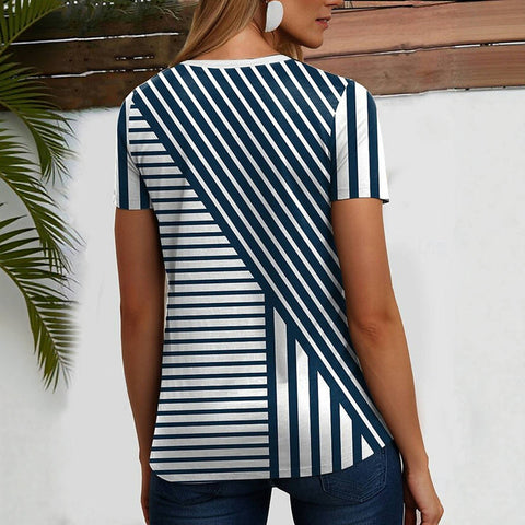 Martha | Gestreiftes Lässiges T-Shirt