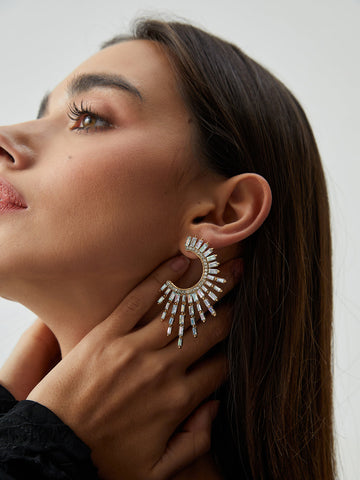 Stella | Funkelnde Strass-Ohrringe Sunshine