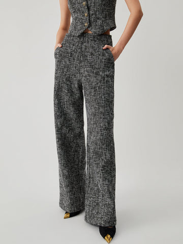 Jonas | Elegante Tweed-Hose mit geradem Bein und Taschen