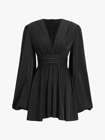 Clara | Elegantes Mini-Kleid aus Chiffon mit V-Ausschnitt