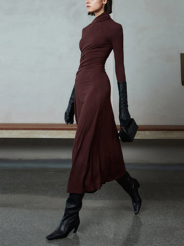 Leonie | Elegantes Bodycon Maxikleid mit asymmetrischem Ausschnitt
