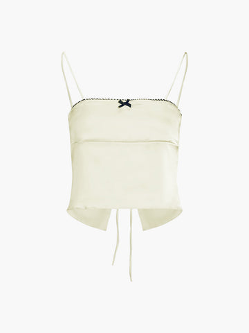 Clara | Satin-Bow Dekor Cami Top