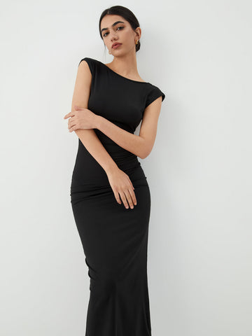 Clara | Rückenfreies Midi Kleid