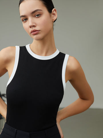 Leichtigkeit und Komfort | Tank-Top mit Kontrastbesatz Worth A Million