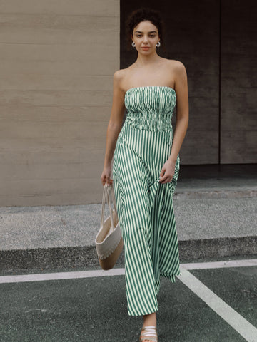 Emilia | Gestreiftes Tube-Maxikleid