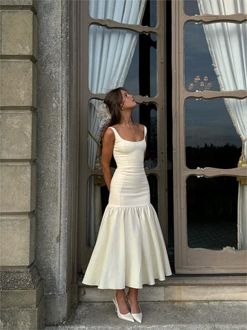 Marlene | Rüschensommerkleid in Maxilänge