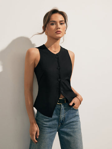 Lina | Leichtes Leinenmischgewebe Top