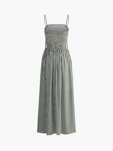 Emilia | Ärmelloses Maxikleid im Streifen-Design