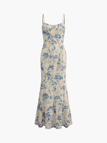 Isabella | Rückenfreies Schnürkleid mit Blumenmuster