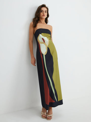 Clara | Elegantes Maxikleid mit floralem Druck