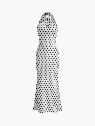 Clara | Elegantes rückenfreies Maxikleid mit überkreuztem Kragen