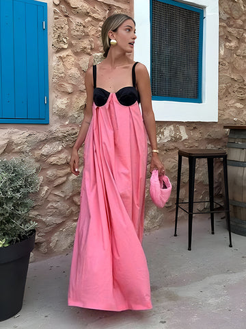 Elegante Schönheit | Langes Kleid mit BH-Träger und Spagat