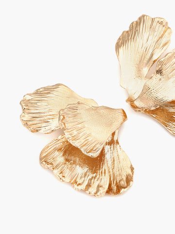 Glamouröse Eleganz | Vintage Goldblatt Ohrringe