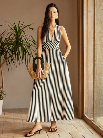 Clara | Rückenfreies Kleid mit Taschen