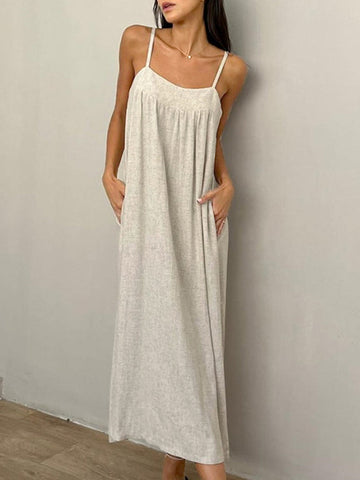 Lena | Stilvolles Maxikleid mit Taschen