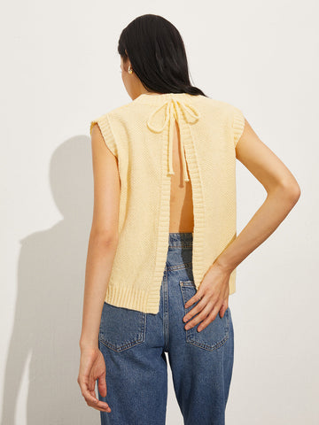 Maya | Rückfreier gebundener Pullover