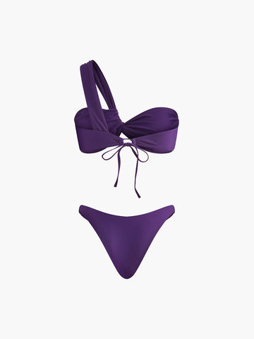 Sophie | Elegantes asymmetrisches Bikini-Set mit Kordelzug