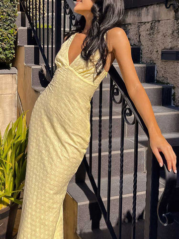 Clara | Elegantes ärmelloses Blumenmaxikleid
