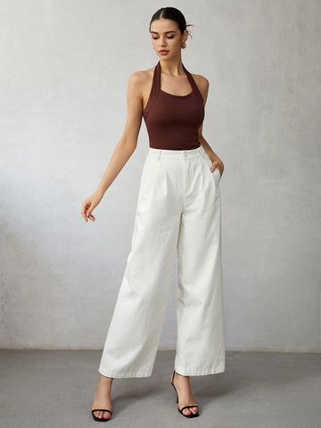 Julia | Stylische Hochtaillierte Weite Jeans