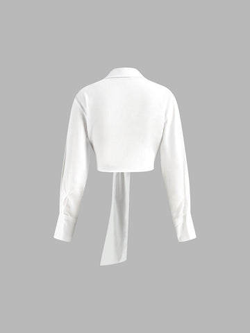 Clara | Elegantes langärmliges Crop Top