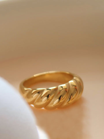 Leon | Exklusiver Croissant-Hanf-Muster Ring