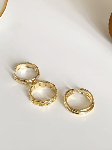 Mia | Elegante Tunnel-Hoops im 3er-Set