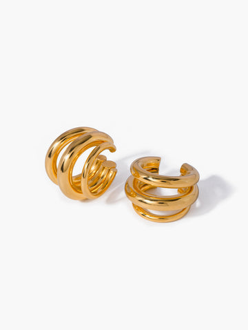 Julian | Dreilagiger Chubby Hoop Ohr Cuff