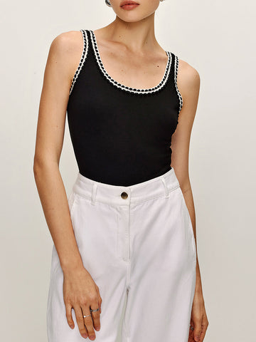 Clara | Eleganter Baumwoll-Bodysuit mit Kontrastdetails