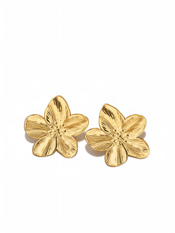 Emma | Goldene Blumenohrringe