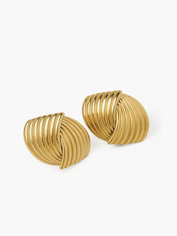 Clara | Chunky Goldene Gedrehte Ohrringe