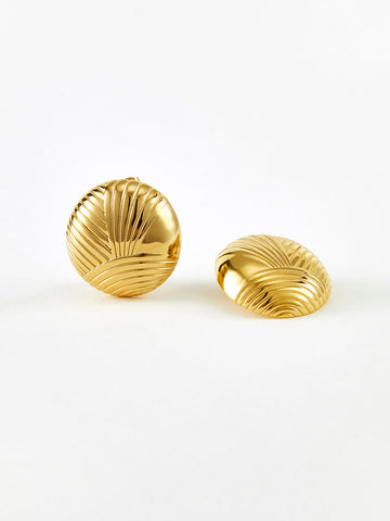 Paul | Elegante Ripple Oblate Ohrringe