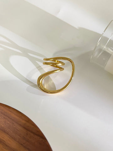 Leon | Unregelmäßiger Frühling-Twist-Ring
