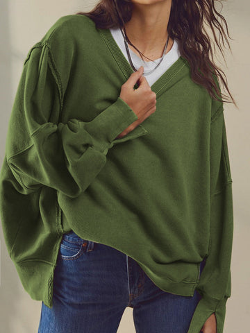 Max | Schlichtes Baumwoll-Split-Sweatshirt