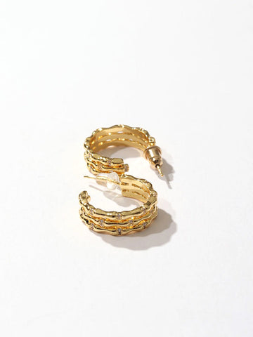 Mia | Elegante Tunnel-Hoop-Stud-Ohrringe