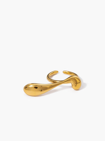 Elias | Unregelmäßiger Wassertropfen Offener Ring