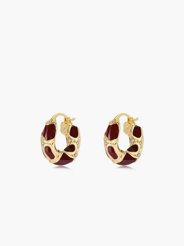 Clara | Chunky Goldene Rahmen-Hoops Ohrringe