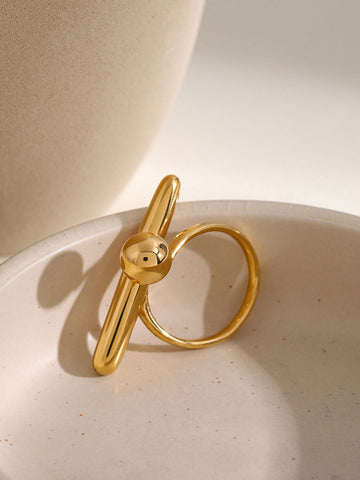 Maximilian | Unregelmäßiger Minimalistischer Offener Ring