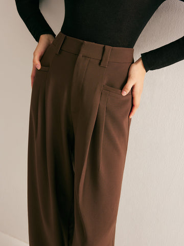 Leonie | Lässige Plissee-Hose mit mittlerer Taille